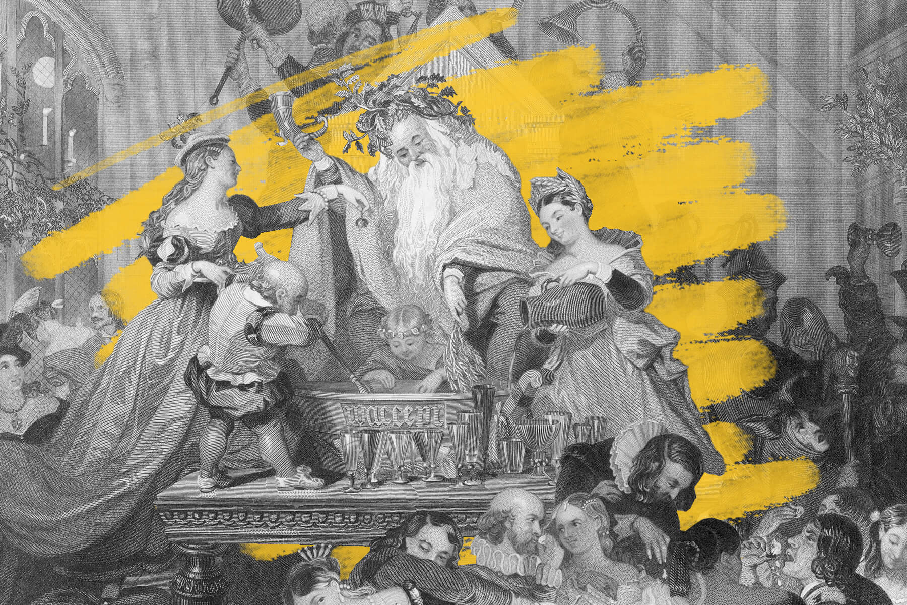 Wassail Bowl, Middle Ages