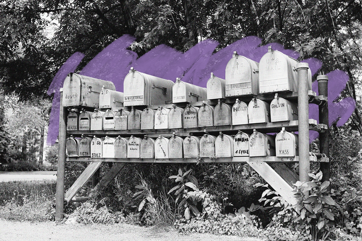 Mailboxes on a country road