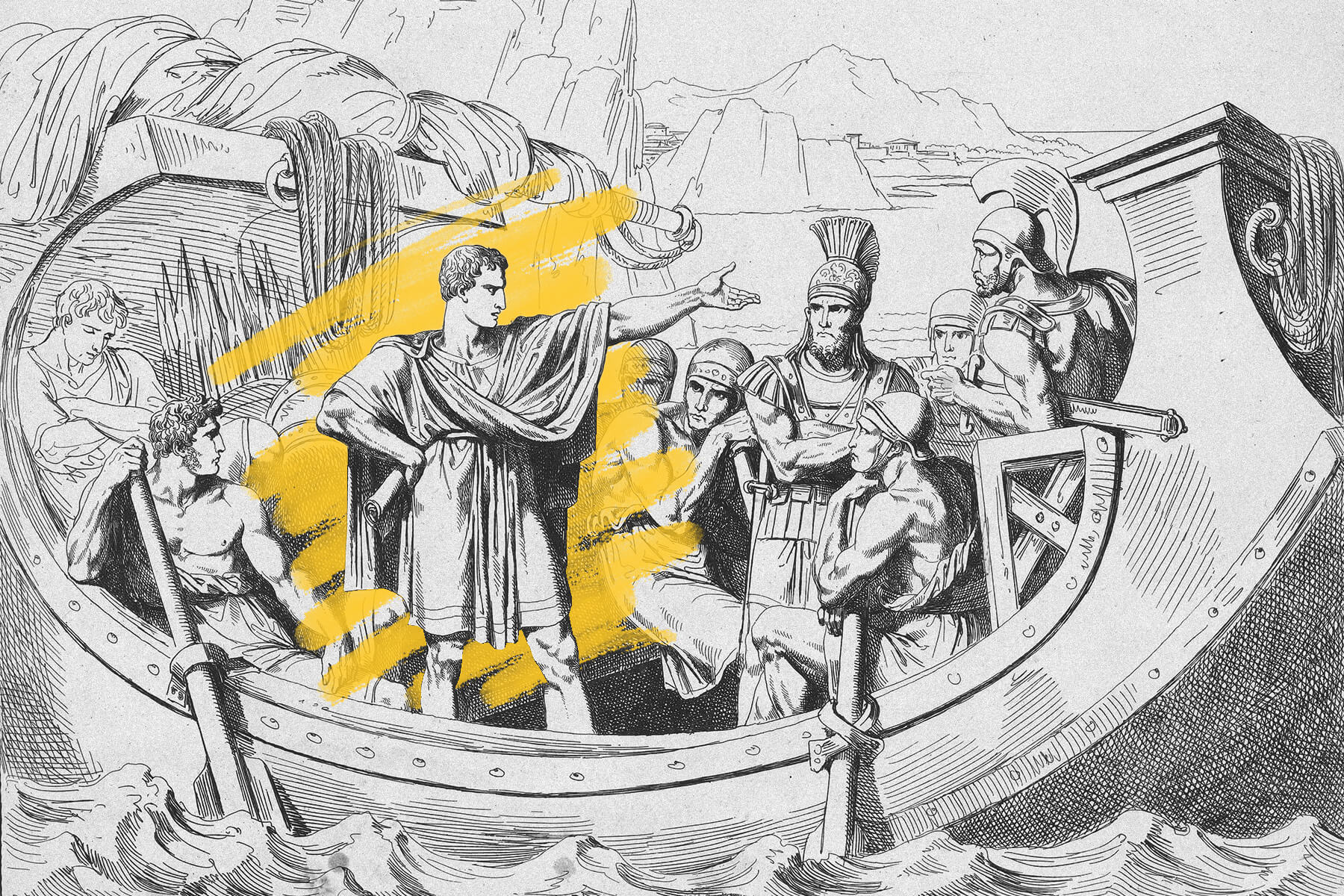Julius Caesar captured by pirates