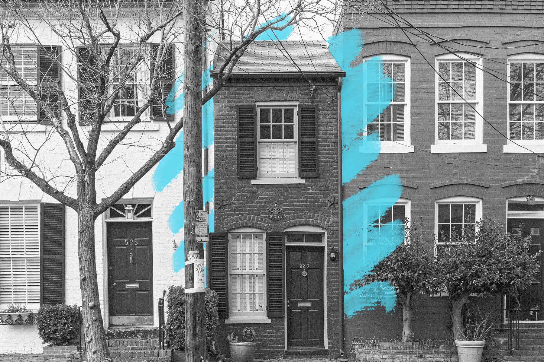 Spite house in Alexandria, Virginia