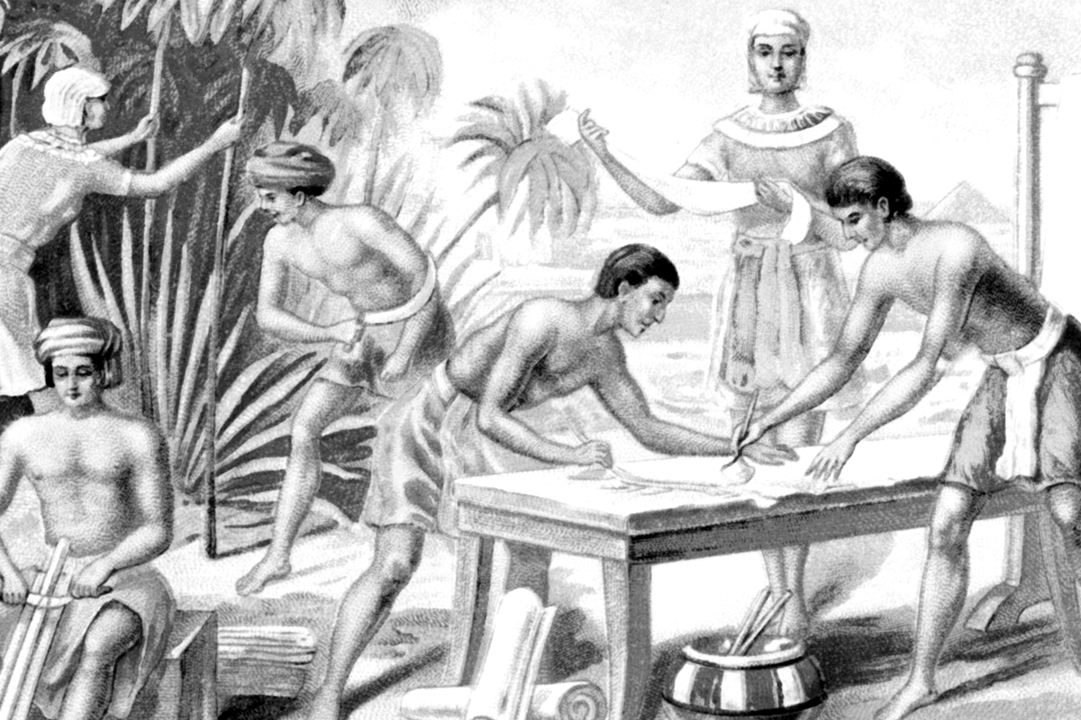 Making papyrus in ancient Egypt