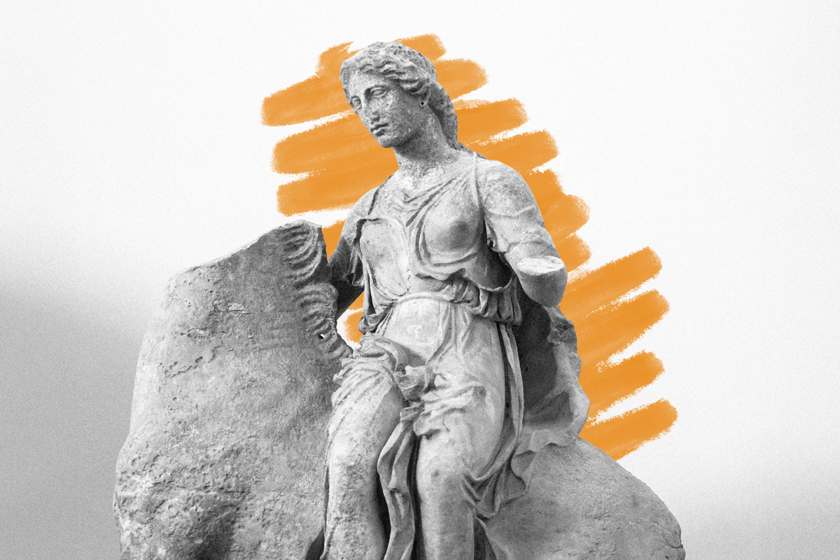 Greek sculpture of a nereid