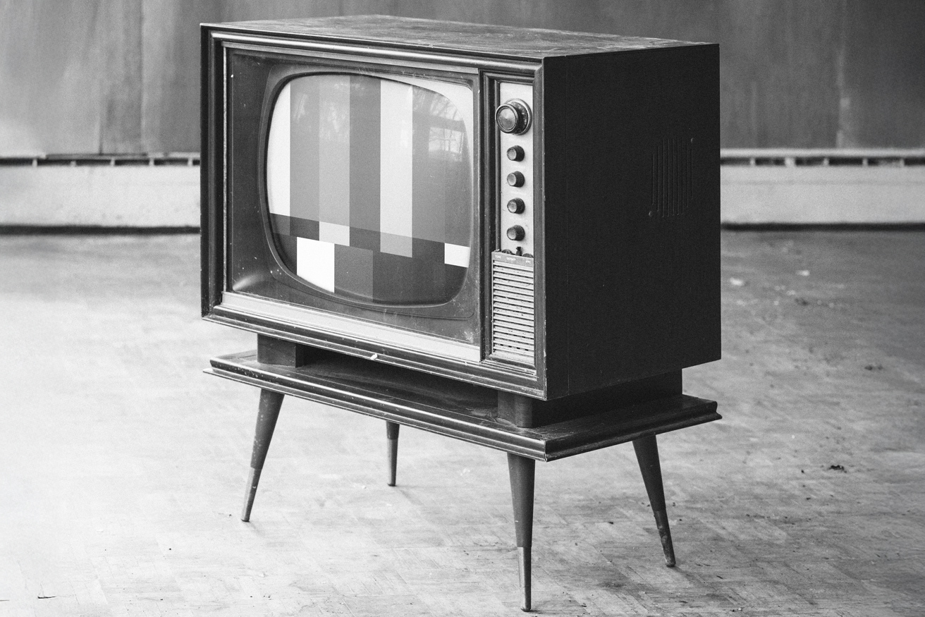 Retro TV with test pattern