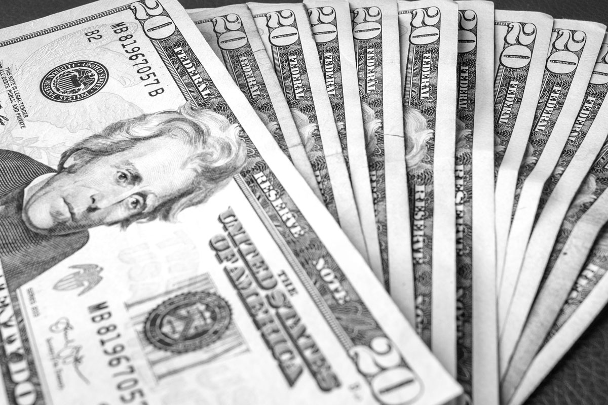 Pile of $20 bills
