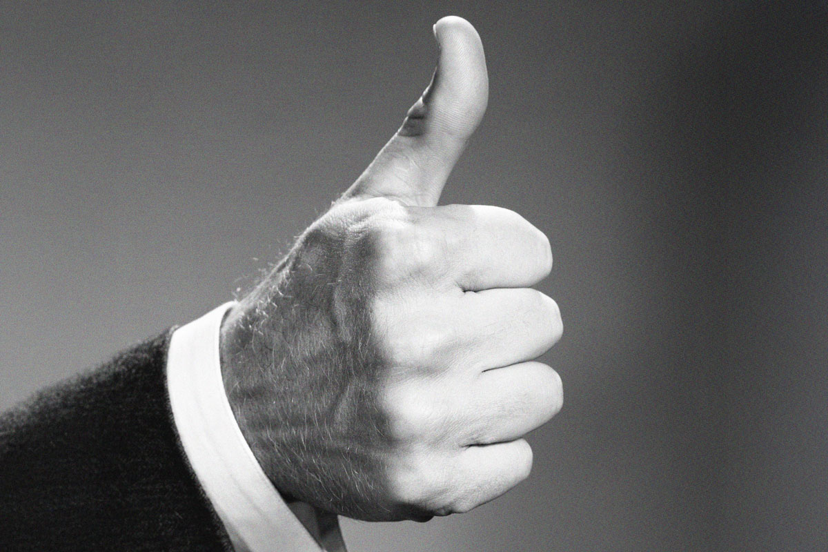 Thumbs-up gesture
