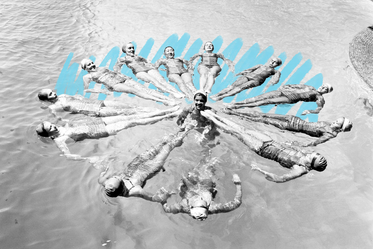 Synchronized swimming circa 1953