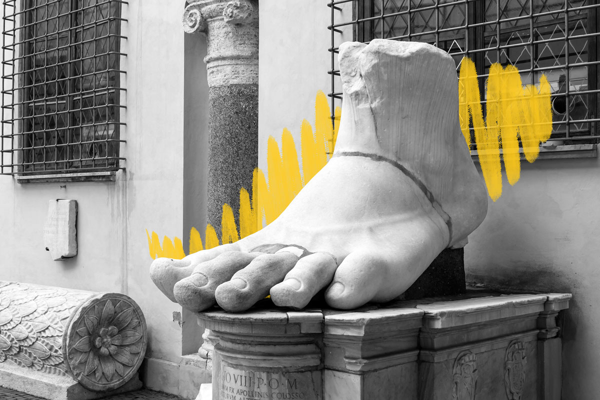 Giant foot of Emperor Constantine