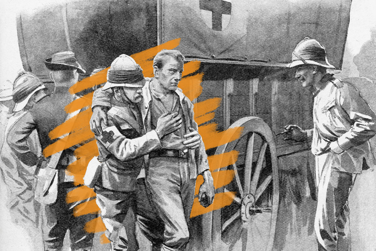 Injured soldiers, 1800s