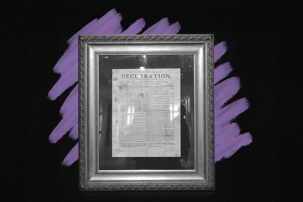 Copy of the Declaration of Independence
