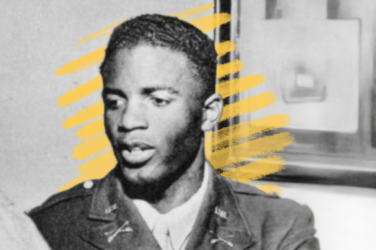 Jackie Robinson in Army uniform
