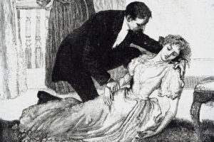 Victorian woman fainting